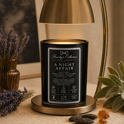 A Night Affair 11 oz wickless candle under a lamp warmer
