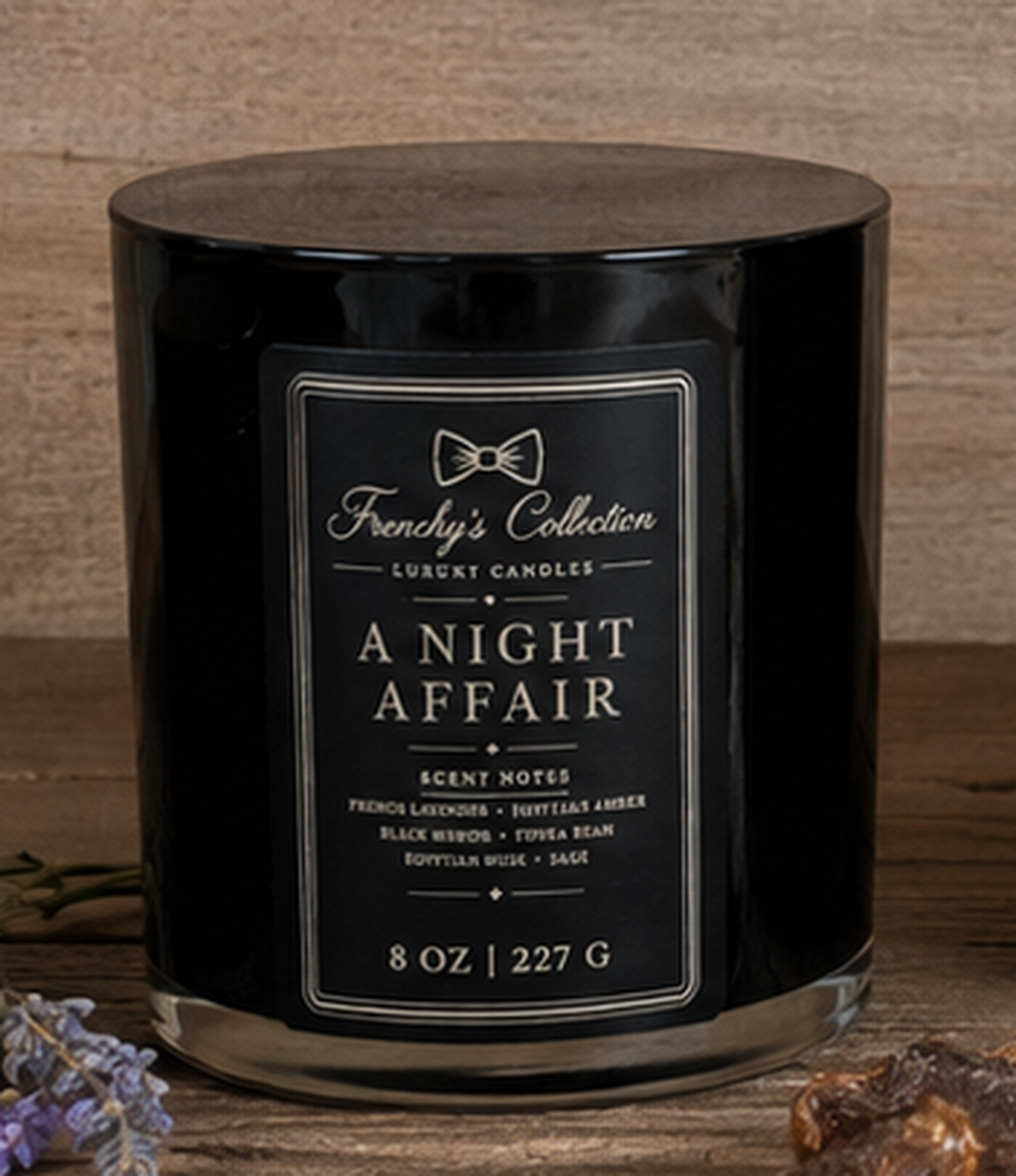 A Night Affair 8 oz premium soy candle, 227 g